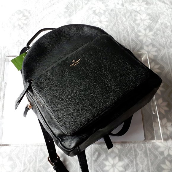 NWT Kate Spade black leather backpack handbag - Picture 4 of 8